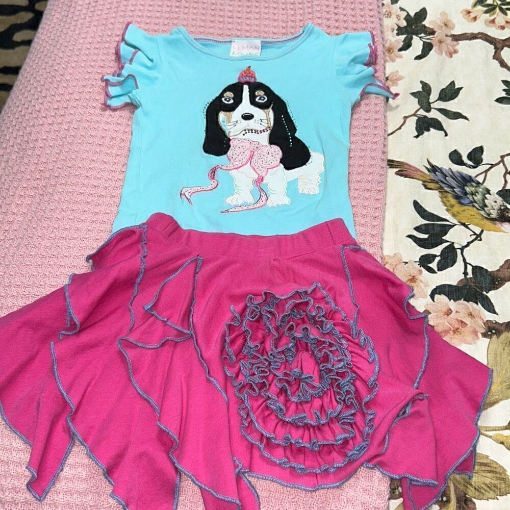 Lemon loves lime skirt & top set sz 2/3